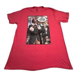 ELF Volcom Graphic T Shirt Red Comic "OMG SANTA IS COMING" Men Size M